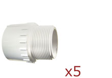 Dura Male Adapter Mipt 3/4 in. 5 Pack 436-007x5