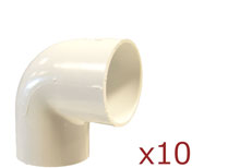 Dura 90 Degree Elbow 1 in. Slip 10 pack 406-010x10