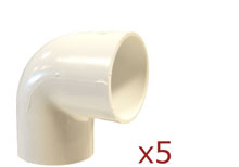 Dura 90 Degree Elbow 1-1/4 in. Slip 5 pack 406-012x5