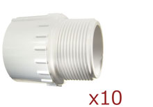 Dura Male Adapter Mipt 1-1/2 in. 10 Pack 436-015x10