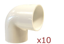 Dura 2.0 in. 90 Degree Slip Elbow 10 pack 406-020x10