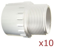 Dura Male Adapter Mipt 2-1/2 in. 10 Pack 436-025x10