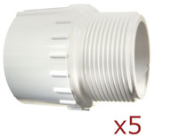 Dura Male Adapter Mipt 2-1/2 in. 5 Pack 436-025x5