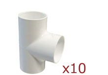 Dura Tee 1-1/2 in. Slip 10 pack 401-015x10