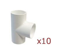 Dura Tee 1 in. Slip 10 pack 401-010x10