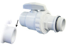 Pooline 1.5 in. Male Thread PVC Valve 11216