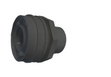 Flush Mount Return Fitting Black 1 inch Socket Waterway 400-9191